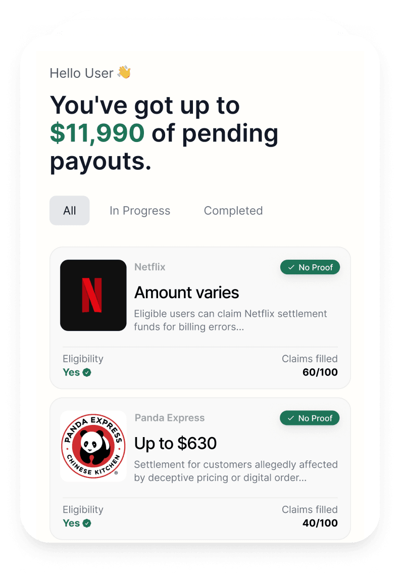 MoneyPilot Dashboard Preview showing pending payouts